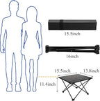 SOUJOY Camping Side Table, Portable Folding Beach Table, Small Aluminum Picnic Backpacking Table for Outdoor Cooking, BBQ, Hiking, Boat, Travel, 15.5''L x 13.8''W x 11.4''H