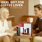 Portable Coffee Maker Set - Travel Coffee Maker, Electric Espresso Machine for Camping, Travel, Car, RV, Hiking, with Ground Coffee & Capsule Accessories, Milk Frother, Grinder, Gift for Coffee Lover