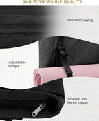 Gonex Yoga Mat Bag, Yoga Gym Bag Tote Bag with Multi Pockets For Women Men, Canvas Yoga Mat Carrier Take in Out Mat Easily For Pilates Travel Workout Office