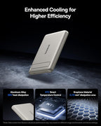 Baseus Smallest Qi2 Certified 15W MagSafe Portable Charger, 0.5" Ultra Slim 5000mAh Bundle with Portable Charger with Built in Cable, 100W Laptop Power Bank 20000mAh, Travel Essential Fast Charging