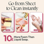 FOMIN - Antibacterial Paper Soap Sheets Tin for Traveling - 3 Pack Rose - Portable Travel Hand Soap Sheet, Dissolvable Mini Camping Hand Soap for Hand Washing