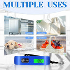 Luggage Scale, 110lb Luggage Weight Scale with 4 Unit Switching Functions&LED Display, Luggage Scale Travel Digital for Weighing Luggage, Backpacks, Packages and Markets(Blue)