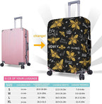 Travel Luggage Cover Suitcase Protector, Honey Bees Golden Luxury Thicker Washable Elastic Stretch Anti-scratch Luggage Sleeve with Concealed Zipper for Wheeled Suitcase Fits 29-32 Inch Luggage