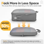 Veken 11 Set Compression Packing Cubes for Travel Essentials,Compressible Expandable Large Luggage Suitcase Organizer Bags for Clothing,Durable Space Saver Storage Bags with Toiletry Bags(Gray)