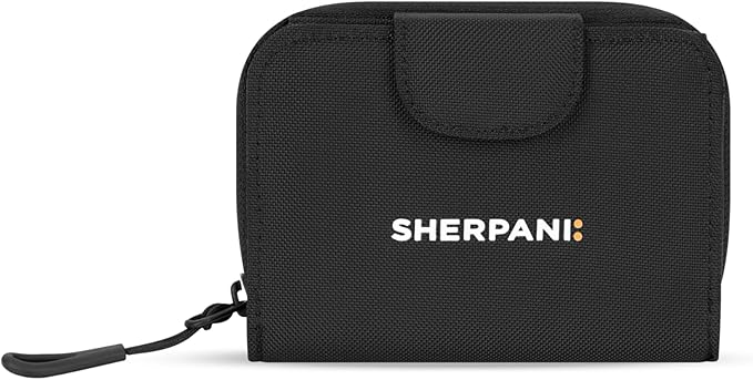 Sherpani Barcelona, Nylon Bifold Zipper Pocket Wallet for Women, Travel Bag, RFID Protection