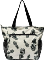 ESVAN Original Floral Tote Bag Large Shoulder Bag with Multi Pockets for Gym Travel Beach Daily Bags