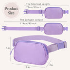 Fanny Pack Crossbody Bag for Women and Men, Belt Bag for Hiking Bum Bag with Adjustable Strap,Casual Cell Phone Pouch?Waist pack for Running Workout Sports Travel Light Purple
