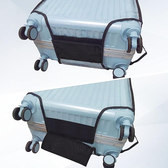 Krute Disassembly-Free Suitcase Cover 20 inch Luggage Cover PVC Waterproof Dustproof Anti-Scratch Transparent Travel Suitcase Protectors