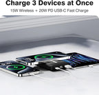 Azmuth Wireless Portable Charger with Stand, 10000mAh Magnetic Power Bank, 22.5W USB-C Fast Charging Battery Pack with Digital Display Compatible with iPhone 15/14/13/12 Series (Black), KT-D022