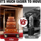 Generic Hotel Luggage Cart 39Lx19Wx68H Inch Bellman Cart with 881lb Load Capacity 8-inch Silent Rubber Casters Carpet Deck Bumper Rails Hotel Service Trolley for Commercial Use Condos Resorts