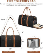 Women Weekender Travel Duffle Bag: Travel Duffel Overnight Bags with Shoe Compartment Large Carry on Tote with Toiletry Bag Weekend Traveling Yoga Gym Hospital Bag for Women with Wet Pocket