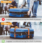 BILIONE Luggage Straps, 79" Long Belts Keep Suitcase Secure While Traveling, TSA Approved Add a Bag Premium Accessory for Travel Bag Closure (Blue+Rose Pink, 8Pcs)