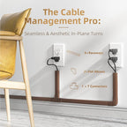 Delamu Cord Hider, 85in Cord Covers for Wires on Wall, One-Cord Cable Hider, Self-Adhesive Wire Hiders Wire Covers for TV Cords on Wall, Paintable Cable Cover Management Kit, W0.59 H0.4in, Brown