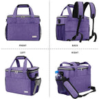 BAGLHER Dog Travel Bag Backpack Pet Supplies Backpack 5-Piece Set with Shoulder Strap 2 Lined Pet Food Containers 2 Foldable Feeding Bowls Essential Kit for Pet Travel