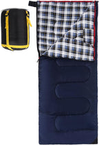 REDCAMP Cotton Flannel Sleeping Bag for Camping Backpacking, Adults Cold Weather Envelope Sleeping Bags with 2/3/4/6lbs Filling