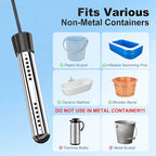 Portable Camping Shower with Heater, 6000mAh Rechargeable Portable Shower with 2000W Immersion Heater, LED Display, Heated Camping Shower for Travel, Hiking, Car, Pet