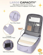 coofay Large Carry On Backpack Flight Approved Personal Item Travel Backpack For Women Airline Approved Waterproof Sports Luggage Backpack Casual Daypack Small Hiking Backpack Purple Backpack
