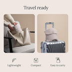 trtl Travel Pillow Original 2.0 – Scientifically Proven Super Soft Travel Pillow with Premium Head & Neck Support – for Airplane Travel – Machine Washable – Lightweight & Compact – Sand Beige