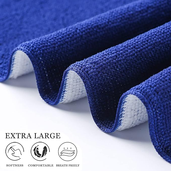 Genovega 2 Packs Oversized Beach Towel Set 36 x 72 in Large Big Pool Camping Swim Clearance Soft Towels Travel Essentials Accessories Must Haves Vacation Necessities Adult Gifts Shark Turtle