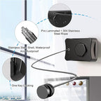 Retractable Clothesline Indoor Outdoor, 16.7 Ft Heavy Duty Wall Mount Automatic Retracting Clothes Lines for Laundry Room, Bathroom & Travel Rv