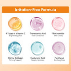 MAREE Vitamin C Toner Pads for Face – Brightening Facial Polishes with 20% Complex: Vitamin C Collagen Niacinamide TXA – Facial Radiance, Uneven Skin Tone, Acne Clearing Pads – Glow Up Skincare Device