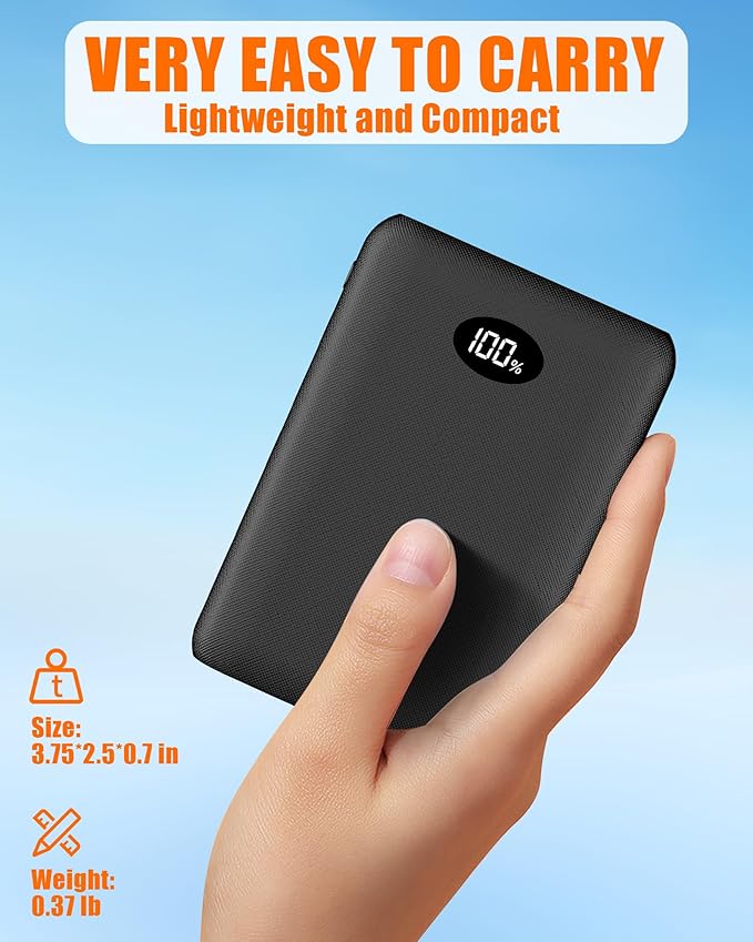 7.4V2A 10000mAh Battery Pack for Heated Vest Jacket Coat Pants and Heating Underwear, Heated Clothing Replacement Battery Pack