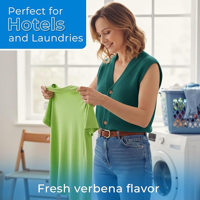 100 Pack Travel Laundry Detergent Bulk, Portable Single Use Liquid Laundry Soap, Verbena Scented, 20ml Mini Individual Pack TSA Approved Travel Size for Traveler, Cruise, Hostel & Camping Essentials