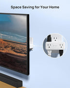 TROND Outlet Extender Surge Protector with 360 Rotating Plug, Multi Plug Wall Outlet with 6 Grounded Sockets and PD20W USB C Charger, 900J, Sideways Plug Adapter for Tight Space in Kitchen Bathroom