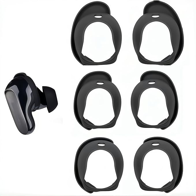 [3 Pairs] Replacement Ear Tips for Bose QuietComfort Earbuds II (2022) & Bose QuietComfort Ultra Earbuds (2023)- Anti-Slip Silicone Wingtip Covers Eartip Accessories