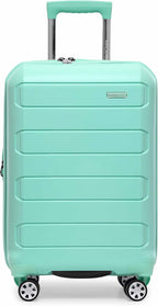 Traveler's Choice Pagosa Hardshell Expandable Luggage with Spinner Wheels, Mint, 22-Inch Carry-on
