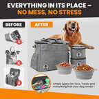 Dog Travel Bag for Supplies - Airline-Approved Backpack for Dogs - Pet Supply Organizer with Foldable Bowls & Food Containers - Pet Travel Bag - Dog Bags for Travelling with Accessories