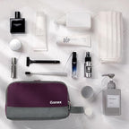 Gonex Travel Toiletry Bag Nylon, Toiletries Kit Shaving Bag Toiletry Organizer Burgundy