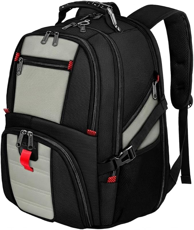 YOREPEK Large Backpack for Men, Extra Large Laptop Backpacks for Men Women, Water Resistant Travel Backpack Airline Approved Business Work Bag Fits 18.4 Inch Computer, Black