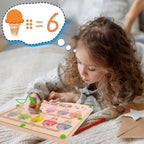 MTYOKILN Magnetic Color & Number Maze - Montessori Wooden Color Matching Learning Counting Puzzle Board - Toddler Fine Motor Skills Toys for Boys Girls 2 3 4 Years Old
