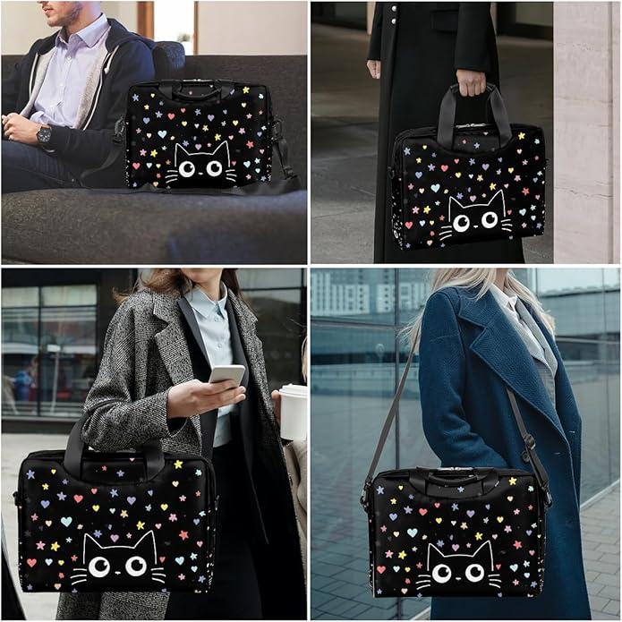 Cute Laptop Shoulder Bag for Women Men, Computer Laptop Bag Laptop Sleeve Case Laptop Satchel Briefcase Carrying Bag QA-1