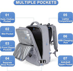 Large Personal Item Travel Backpack For Women Men Airline Approved Carry On Backpack Flight Approved Waterproof Sports Luggage Backpack Casual Daypack Small Hiking Backpack