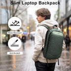 Slim Laptop Backpack for Men,Waterproof Expandable High Tech Business Work Backpack for Men and Women15.6 Inch Lightweight Anti-theft Travel Backpack Durable College Casual Daypack Computer Laptop Bag