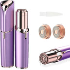 tuokiy Women Facial Hair Removal Device Battery Operated with 2 Replacement Heads,Ladies Face Shaver for Peach Fuzz Upper Lip,Chin, Facial Hair Removal for Women, Purple