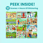 Spending Time with Grandpa 500+ Kids Sticker Book by Cupkin Fun Toddler Travel Activity Coloring and Sticker Book, Road Trip Essentials, 12 Coloring Pages & Scenes for Ages 2–8 Years