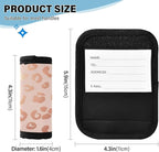 4 Pack Rose Gold Leopard Luggage Handle Wraps with Writable Luggage Tags, 5.9 x 4.3 Inches Durable Polyester Suitcase Handle Wraps