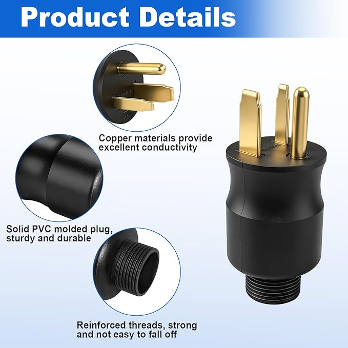 219258 Multi-Voltage Power Adapter Plug Compatible with Millermatic 211 & Hobart Handler 210MVP MIG Welder, 230 Volt MVP Electric Adaptor Match with Welding Power Cable 6-50P, 4-Pin 3 Prong Plug