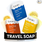 FOMIN -Antibacterial Paper Soap Sheets for Traveling -300 Variety(Lemon,Orange,Lavender) Portable Soap Sheets for Travel in Tin-Dissolvable Mini Portable Travel Hand Washing Sheet for Camping & Hiking