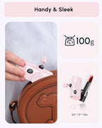 Small-Sized Pink Portable Charger for iPhone 12 mini/13 pro max, 5000mah Handy Backup Battery Pack for iPhone 14 plus, Ultra-compact Pinky Power Bank External Phone Battery Charger for Lightning Port