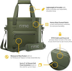RTIC Ultra-Tough Soft Cooler Pro, Insulated, Waterproof, Leak Proof, Portable Floating Bag for Beverage, Drink, Lunch, Outdoor, Beach, Car, Camping, Picnic, Fishing, Boat