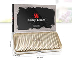 Manicure Set Professional Nail Clippers Kit Pedicure Care Tools- Stainless Steel Women Grooming Kit 12Pcs for Travel or Home (Gold)