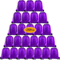 PLULON 25 Pcs Purple Drawstring Backpack Bags Bulk String Backpack Cinch Sack Pull Sport Gym Backpack Bags for Yoga Traveling Outdoor Sports