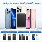 Magnetic Portable Charger 10800mah for Magsafe Battery Pack, Wireless Power Bank with 20W PD Fast Charging & LCD Display, Travel Essential Phone Battery Charger For iPhone 17/16/15/14/13/12 Series