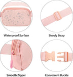 Fanny Pack Crossbody Bag for Women and Men, Belt Bag for Hiking Bum Bag with Adjustable Strap,Casual Cell Phone Pouch，Waist pack for Running Workout Sports Travel Peach