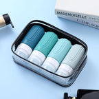 Mrsdry Travel Bottles for Toiletries, Tsa Approved 2oz Travel size Bottles, BPA Free Leak Proof Travels Toiletry Containers, Traveler Accessories with Toiletry Bag for Shampoo Liquid (4 Pack)
