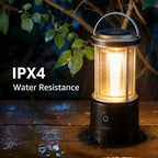 Lepro 1100LM Battery Powered LED Camping Lantern, Waterproof Tent Light with 5 Light Modes, Camping Essentials, Portable Lantern Flashlight for Camping, Emergency Light, Power Outage, Not Rechargeable
